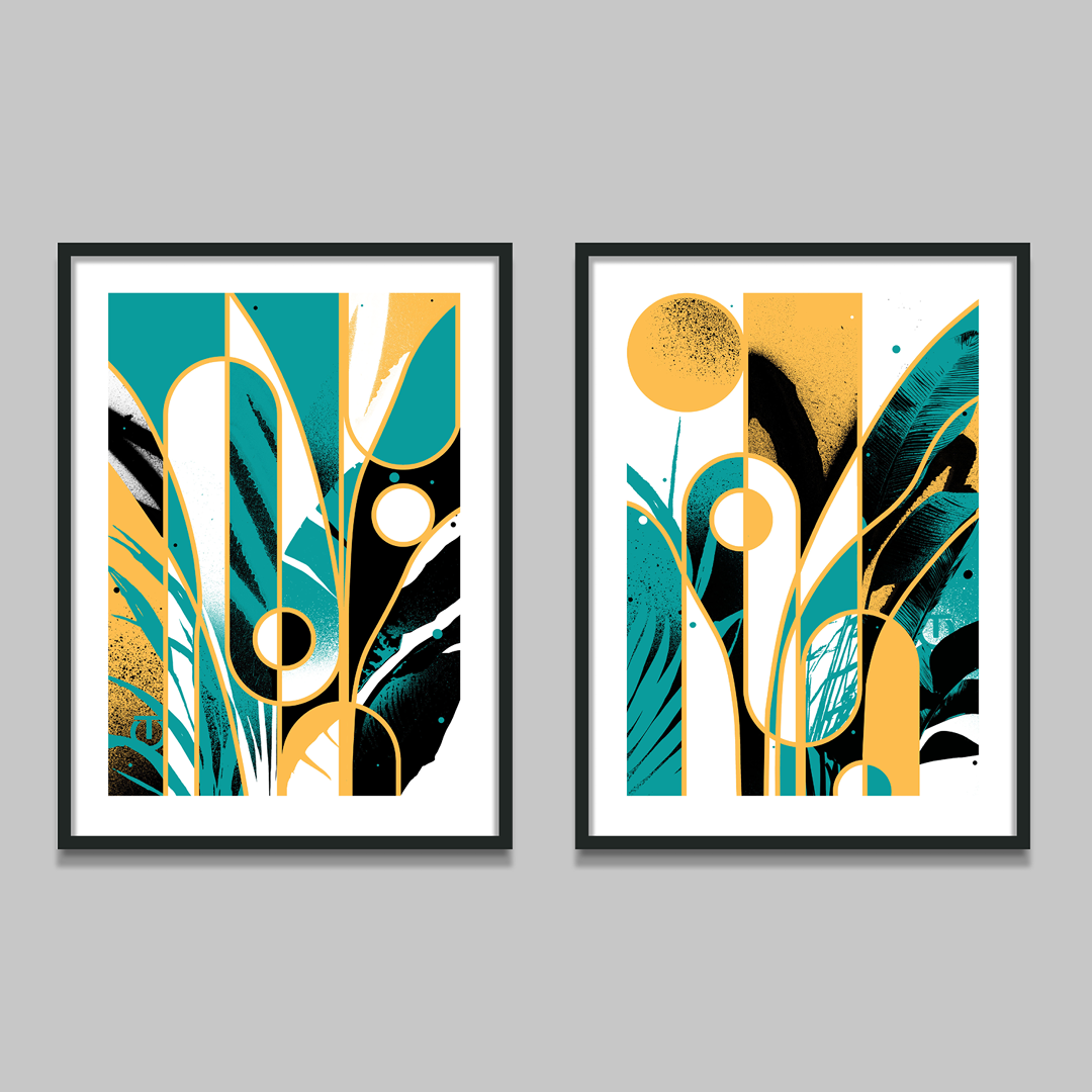 Flourish Print Set of 2 - Tes One