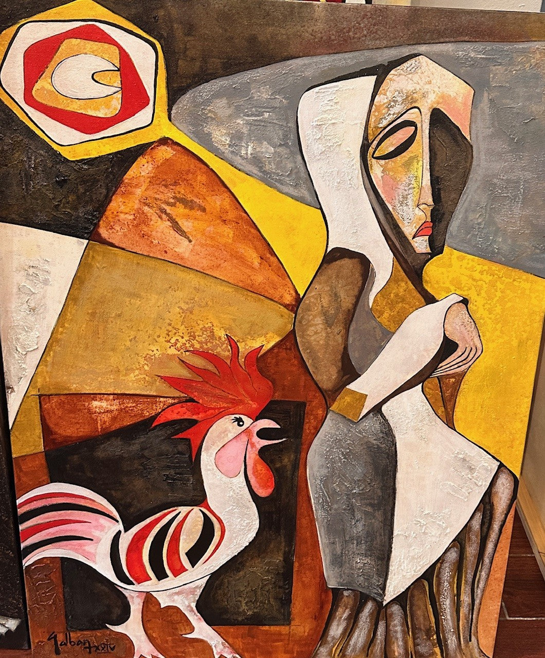 Mujer y Gallo (Woman and Rooster)