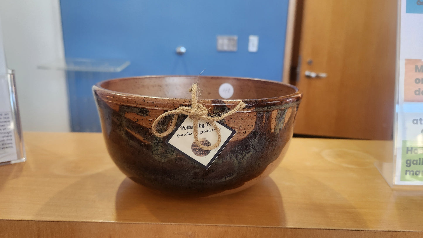 Large Brown Bowl - Pat Rella