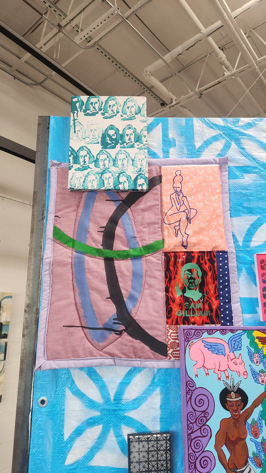 Figure Drawing Quilt w/Vesica Pieces and Sam Gilliam