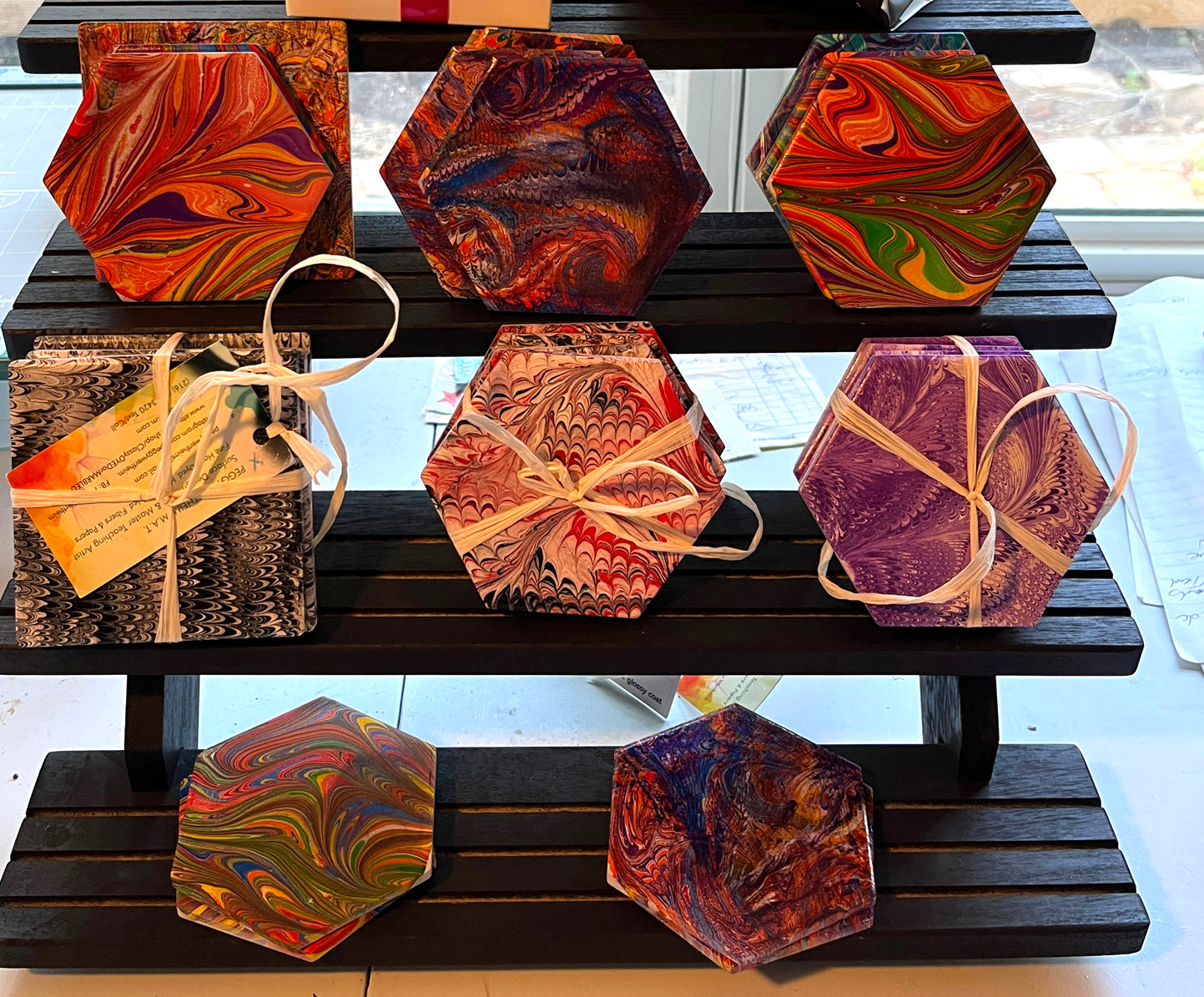 Marbled Ceramic Coaster Set - Peggy Wertheim