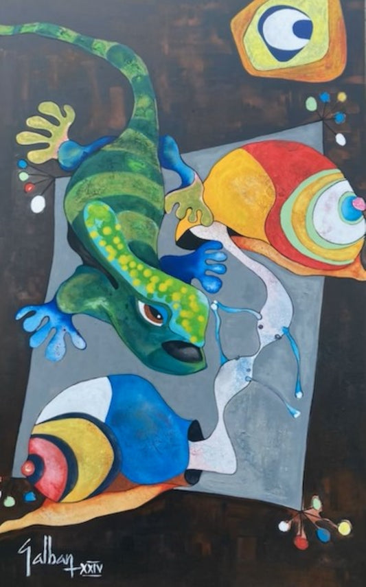 Lagarto Caracoles Gaudiano   (Gaudi Lizard & Snails)
