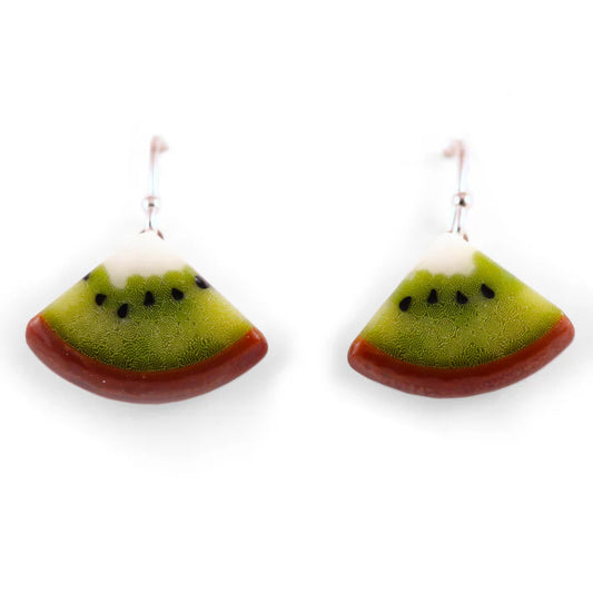 Kiwi Wedge Dangle Earrings